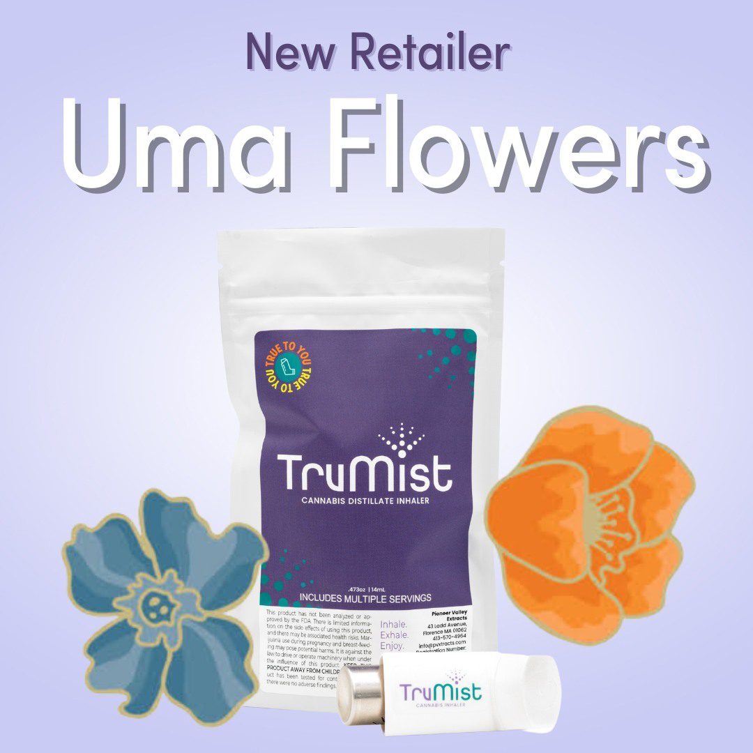 | TruMist Cannabis THC Inhaler We're now in Pepperell, MA with an epic wellness collab that you won't wanna miss! TruMist inhalers are now availbale at Uma Flowers @umaflowersma
